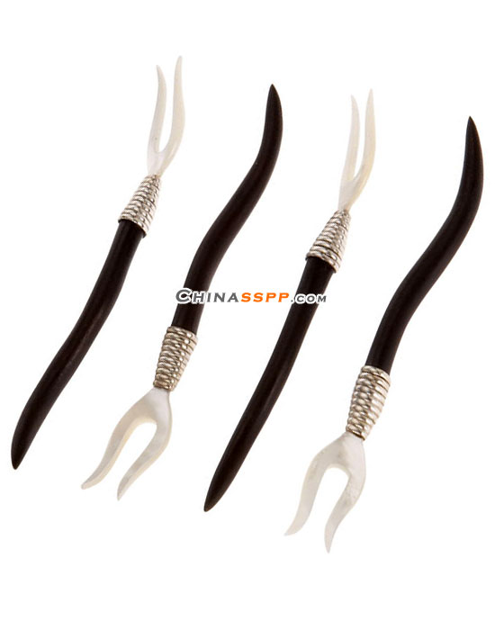 獨(dú)特造型別致玉石貝殼餐具