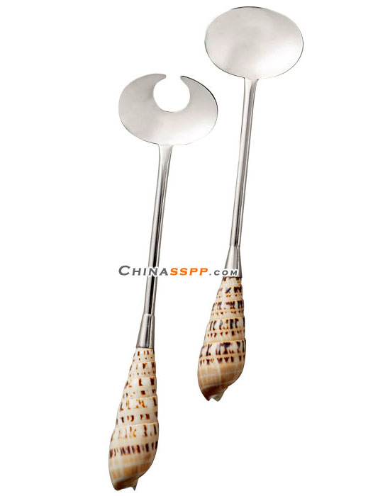 獨(dú)特造型別致玉石貝殼餐具