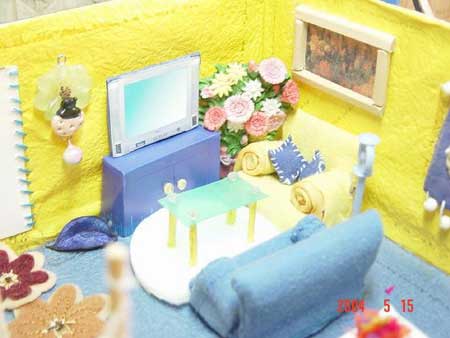 用鞋盒做出來的創意房子