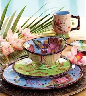 妖嬈韓式花樣餐具浪漫情調盡顯其中