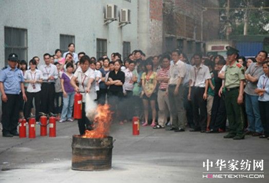 夢麗莎家紡開展例行消防演練