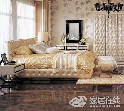 浪漫與奢華臥室現代時尚床品