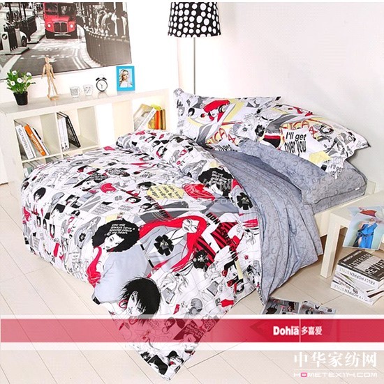多喜愛將韓國漫畫時尚融入床品
