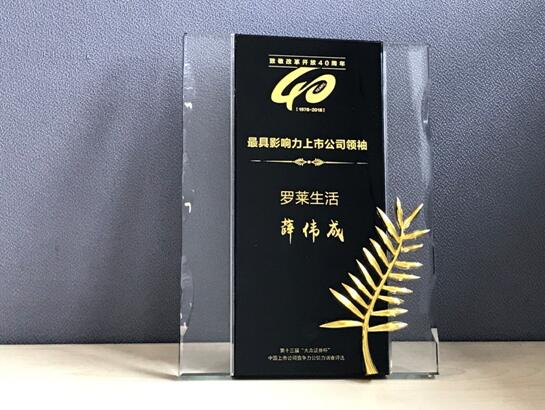 羅萊生活斬獲大眾證券杯“中國上市公司競爭力公信力”兩項殊榮