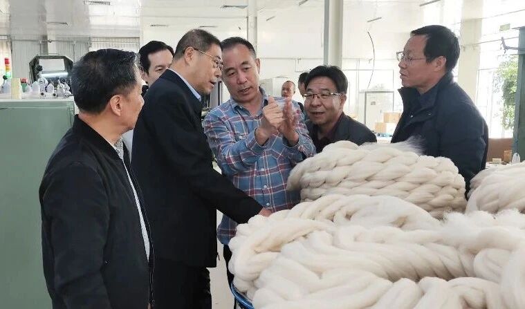河北省工信廳領導調研清河兩家羊絨企業關注與石家莊紡織企業攜手創新發展